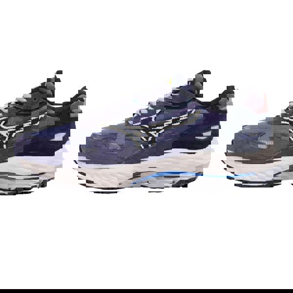 Mizuno Mens Wave Rider Leather Trainers - Blue - 