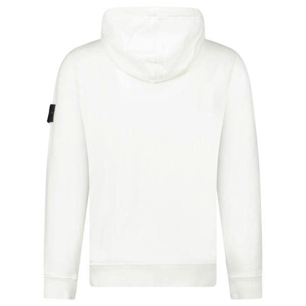 Stone Island Brushed Organic Cotton Hoodie Ivory - chancefashionco