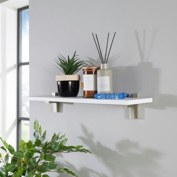Core Products Levant 60cm Slim Shelf with 'L' Shape Brackets