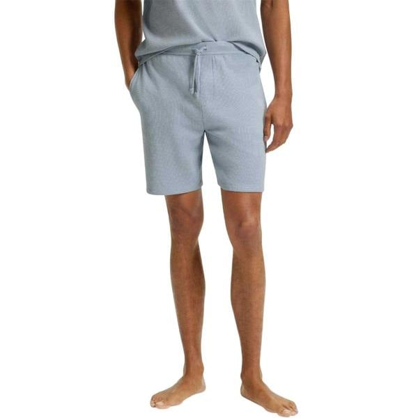 Boss Mens Waffle Pyjama Shorts - Blue - 