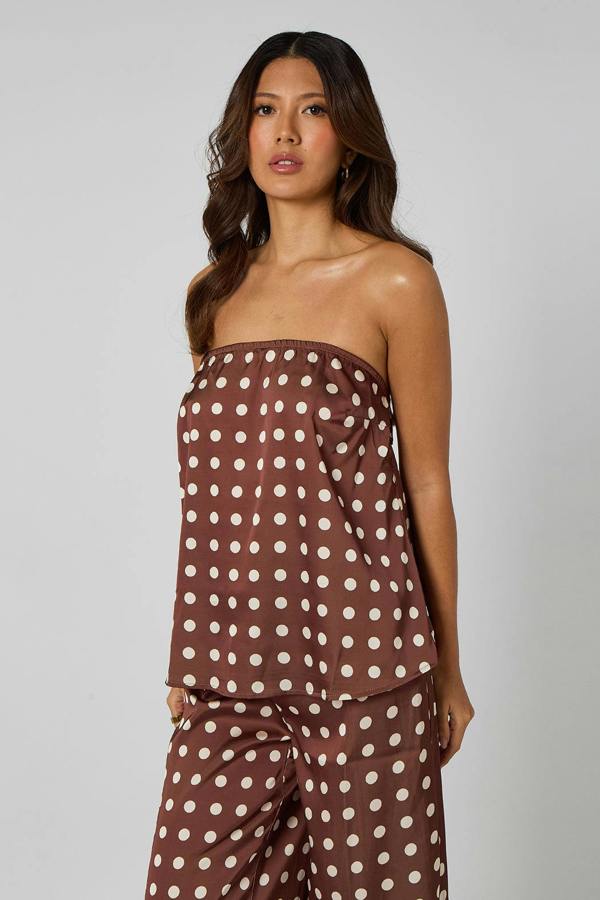 Urban Bliss Spot Bow Back Top