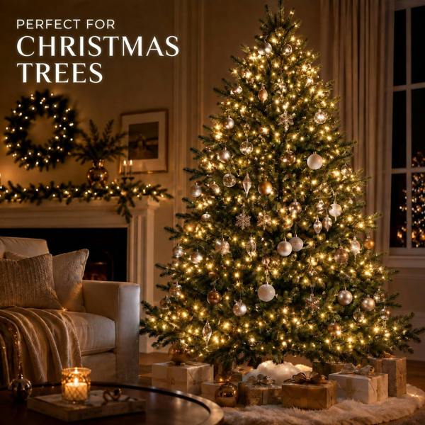 8m 100 LED Warm White Fairy String Lights Mains Powered, 8 Modes, Memory Function, Auto Timer, Indoor/Outdoor Green Cable image 8