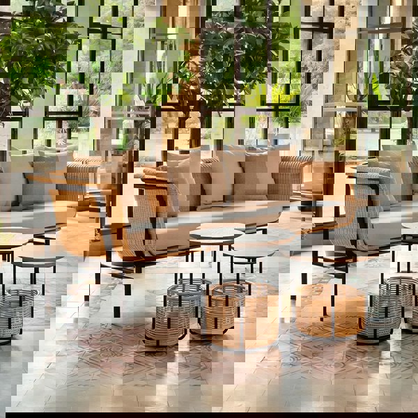 Budron Rattan Armchair, Two Seater, Indoor/ Outdoor Furniture-Chairs-Weilai Concept-Weilai Concept