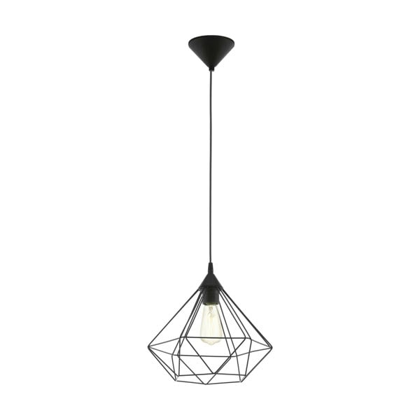 EGLO Tarbes 1-Light Black Geometric Pendant