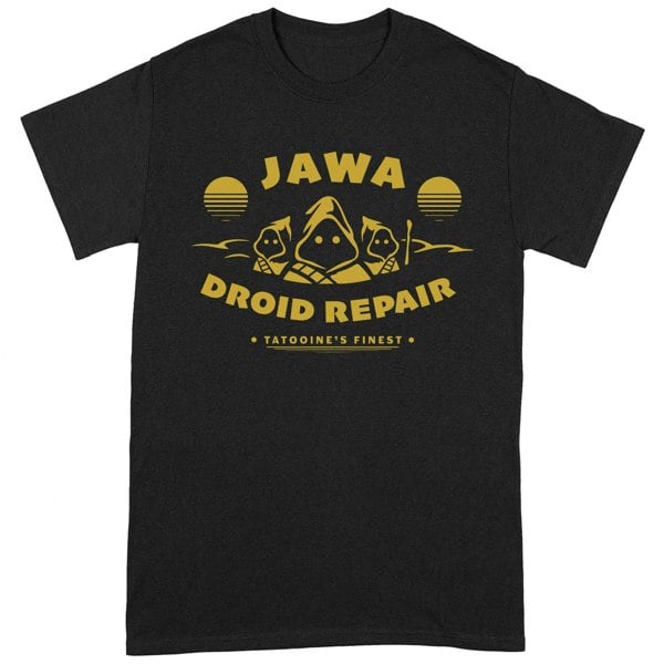 Star Wars Unisex Adult Droid Repair Jawa T-Shirt - Black/Yellow