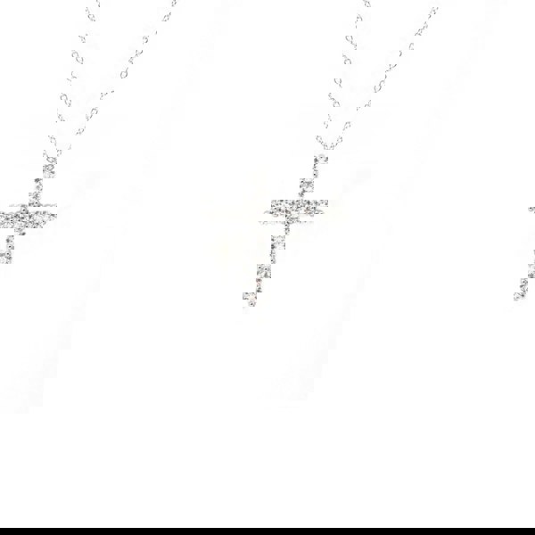 Say It With The Amara Mini Cross Pendant Necklace Small - Silver