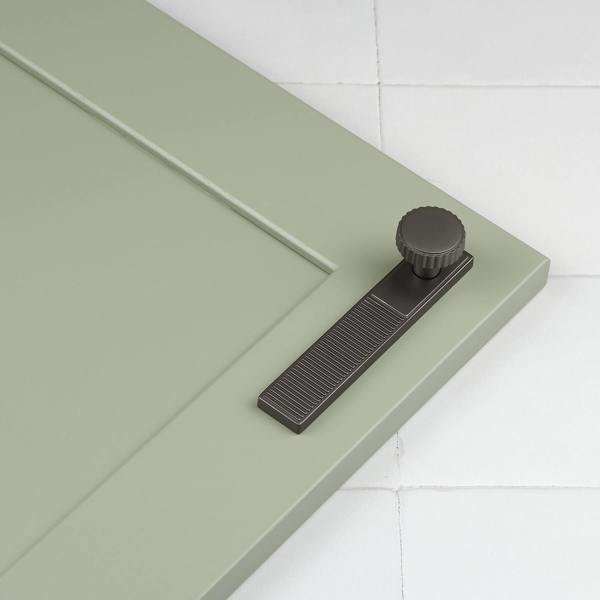 Handle & Home Anthracite Dark Grey Ribbed Detailing Handles and Coordinating Knobs