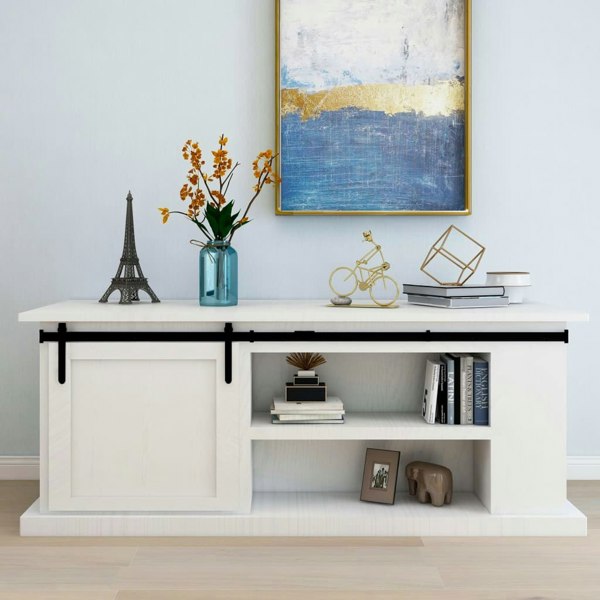 Berkfield Mini Sliding Cabinet Door Kit Carbon Steel 183 cm