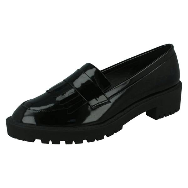 Spot On Ladies Spot On Chunky Sole Loafers F80546