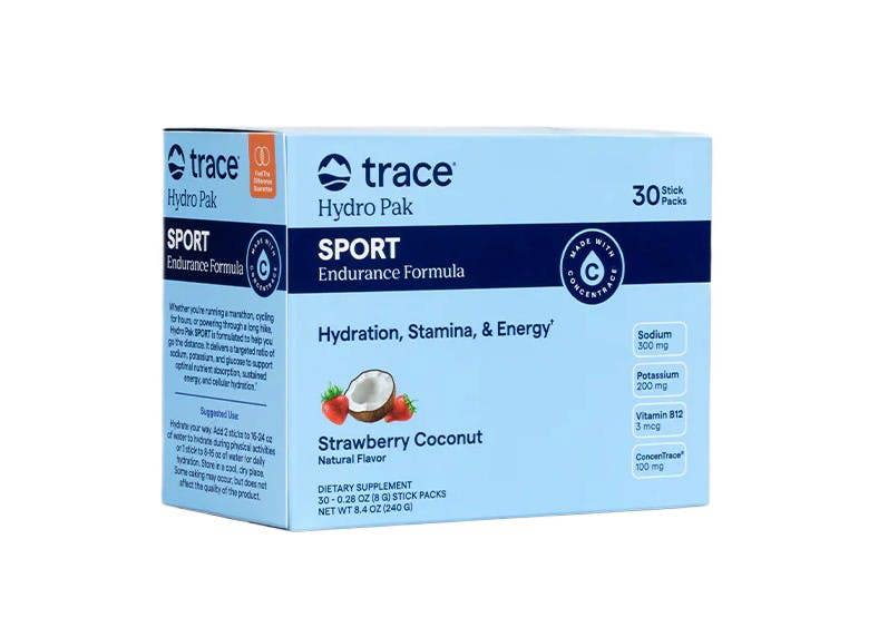 Trace Minerals Hydro Pak Sport, Strawberry Coconut - 30 packets