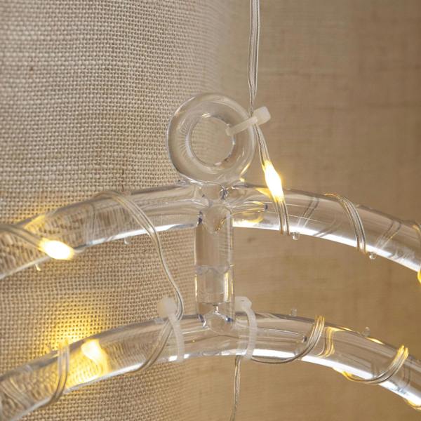 Samuel Alexander 33cm Light up Hanging Christmas Tree Ring with Warm White LEDs