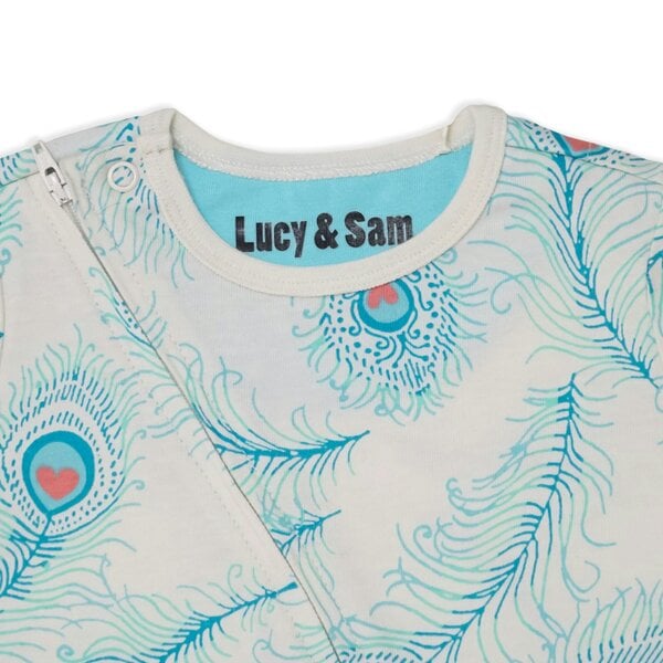 Lucy & Sam Peacock Zip Babygrow