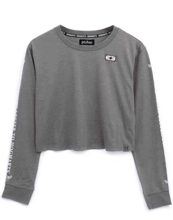 Harry Potter Womens Grey Quote Long Sleeved T-Shirt