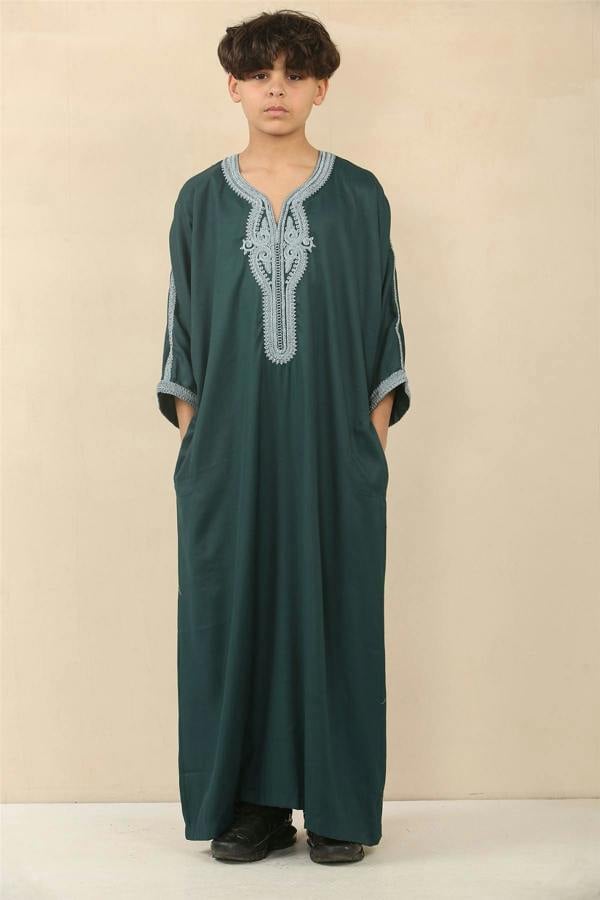 Infinity Leather Kid's Boys Moroccan Thobe Jubba Robe Eid Djellaba Gandoura