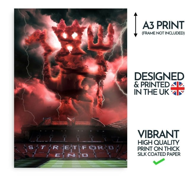 NotNiceThings Manchester United Magic Poster - Augmented Reality Art