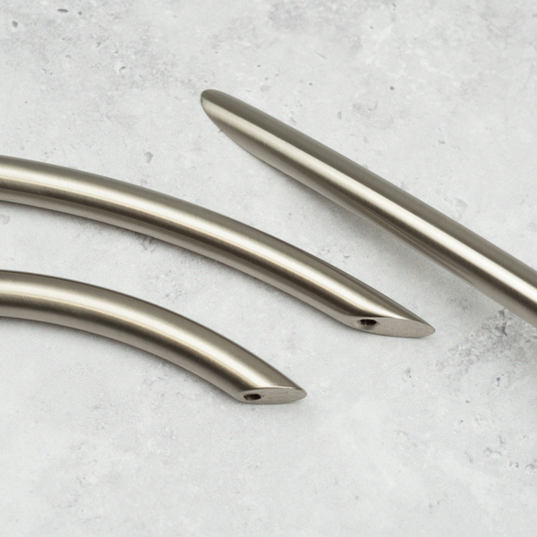Handle & Home Brushed Nickel Slim Bow Cabinet Handles