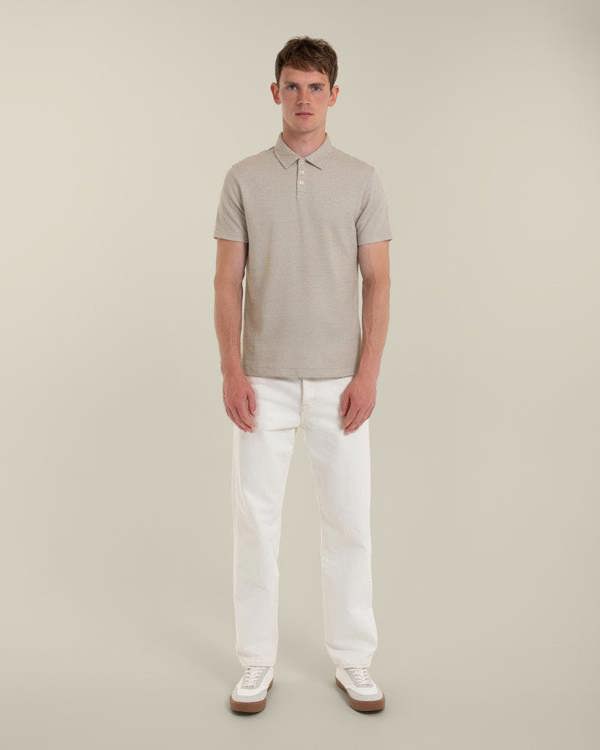 Larsson & Co Per - Jacquard Textured Polo Shirt