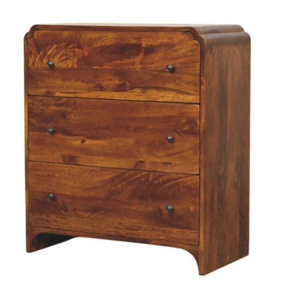 Artisan Furniture Solid Wood Newton Chestnut 3 Drawer Chest