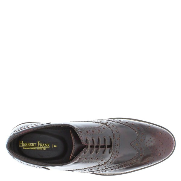 Herbert Frank Enfield Mens Leather Lace Up Wingtip Formal Gatsby Evening Brogue Shoes