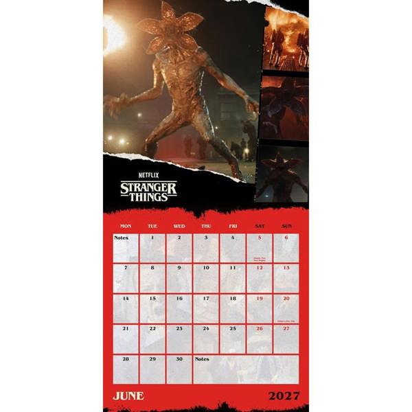 Stranger Things Calendar 2027, Wall Calendars, Month To View, Entertainment, Gift