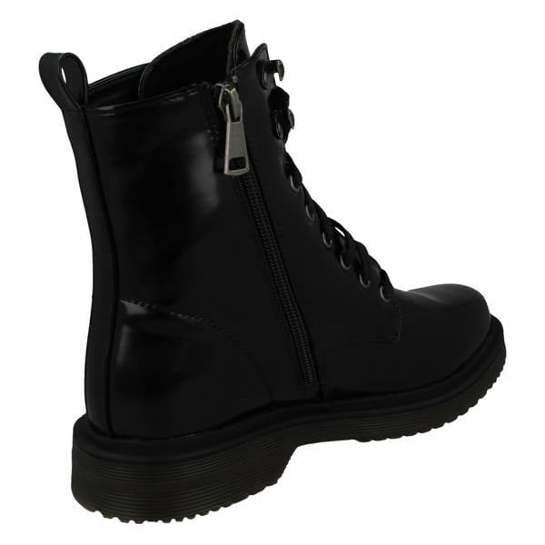 Spot On Ladies Spot On Lace Up Boots F51026