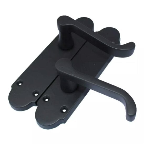 EDH Door Hardware Matt Black Internal Door Handles – 170mm x 42mm – 1, 4 or 6 Pairs – Handle Only or with Tubular Latch