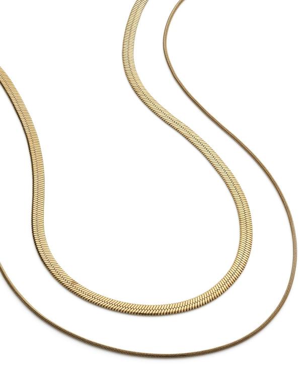 14K Gold Double Snake Chain Choker - Necklaces - Elk & Bloom