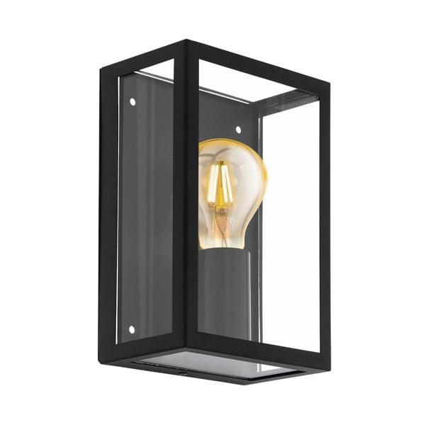 EGLO Alamonte 1 1-Light Caged Industrial Exterior Wall Light