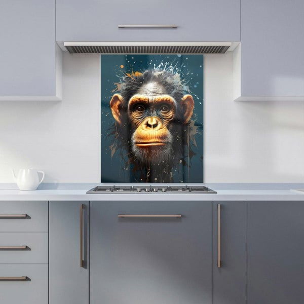 Warren Reed - Designer Splashart Realistic Monkey Face Kitchen Splashback