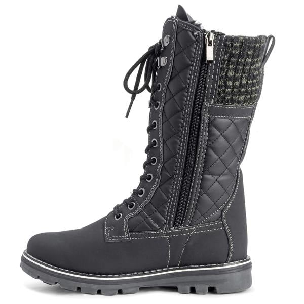 VIVA Womens Leather Thermal Waterproof Outdoor Snow Winter Calf Boots