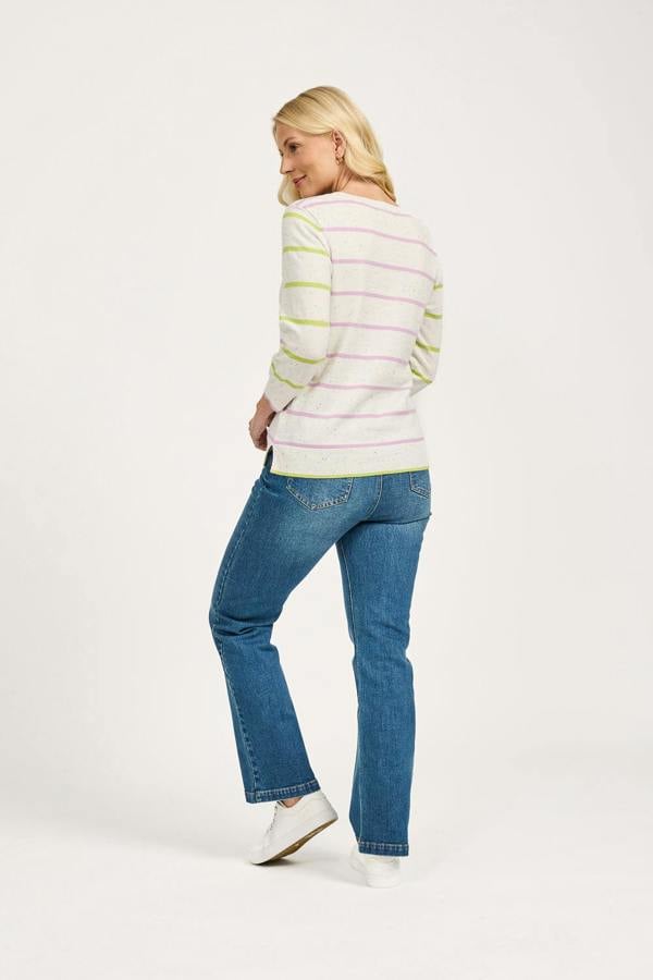 Mudflower Stripe Speckled Knit Jumper