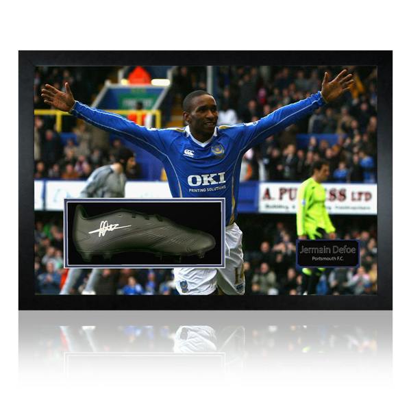Jermain Defoe Signed Portsmouth Boot Iconic Frame