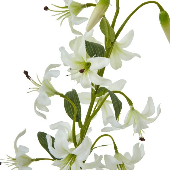 Wyld Haus Set of 3 Artificial Flowers Turks Cap Green Lily Sprays