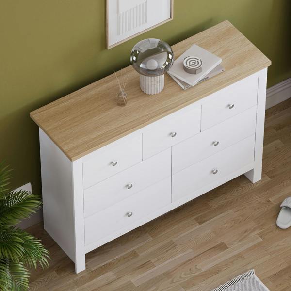 Vida Designs Arlington 4+3 Drawer Chest, Grey