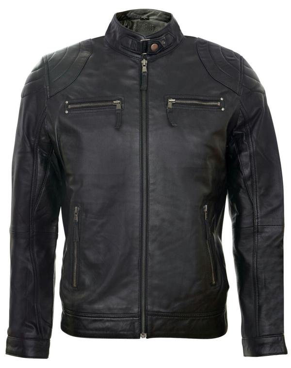Infinity Leather Mens Moto Leather Biker Jacket-Taiwan