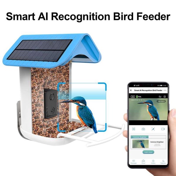 Callow Retail Callow Smart Bird Feeder with WI-FI Camera Solar power and AI Bird Recognition