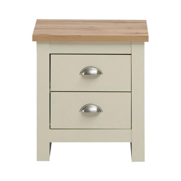 Timber Art Design Lisbon 2 Drawer Bedside Cabinet Bedroom Furniture Nightstand Table
