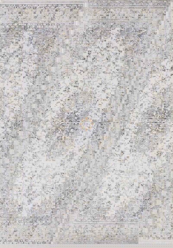 Nain Oriental-Optic Grey Rug – Vintage Medallion