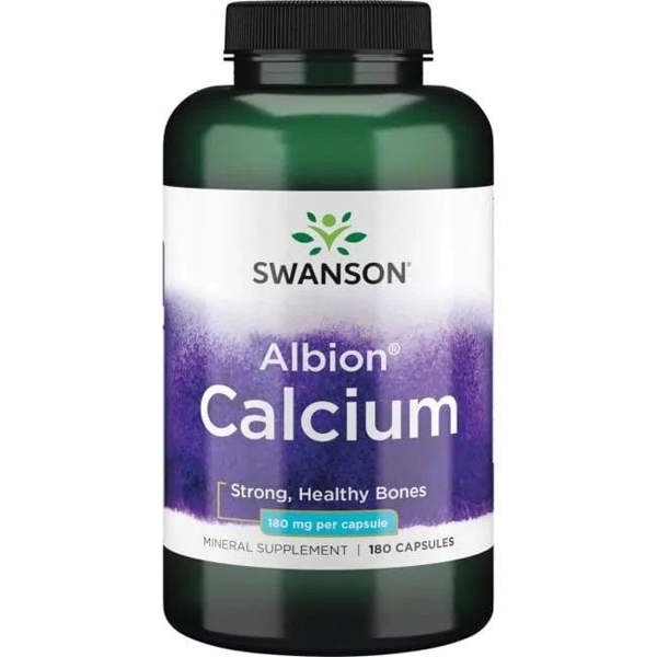 Swanson Albion Calcium, 180mg - 180 caps