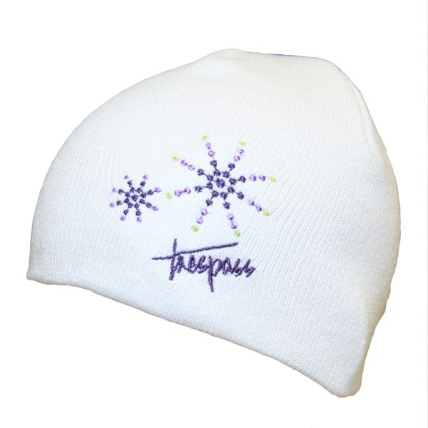 Trespass Childrens Girls Sparkle Knitted Beanie Hat - White