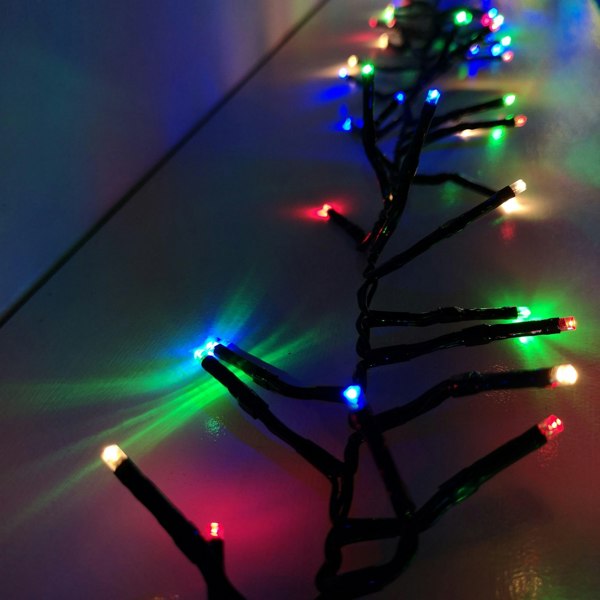 Samuel Alexander 480 LED 6.2m Premier Clusterbrights Indoor Outdoor Multifunction Mains Operated Christmas Cluster Lights with Timer in Multicoloured