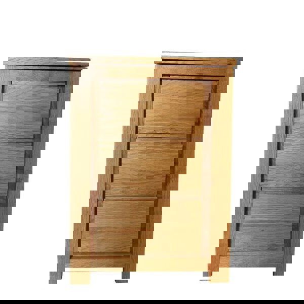 Furniture One Bedside Table, Bedside Cabinet with Shelf and Drawer, Bedroom Nightstand End Table, 40x35x55cm - Oak