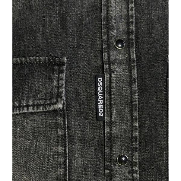 DSQUARED2 Regular Fit Faded Black Denim Shirt W32