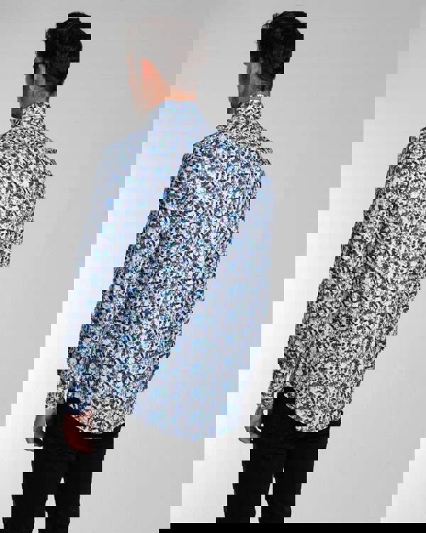 Steel & Jelly Limited Edition Blue Floral Print Long Sleeve Shirt