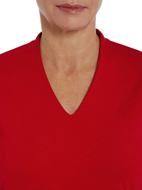 PennyPlain High Back V-neckline Dress - Red
