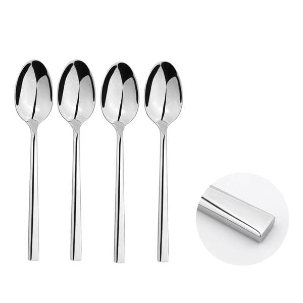 Glim Glam Cutlery Sets Stainless Steel 18/8 Dessert Spoon 4pc Set Catering Flat 