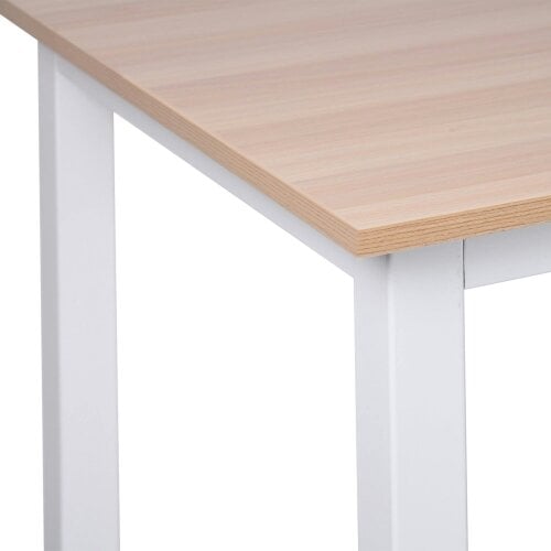 Wyld Haus Modo 120cm Metal And Wooden White Work Desk With Steel Frame