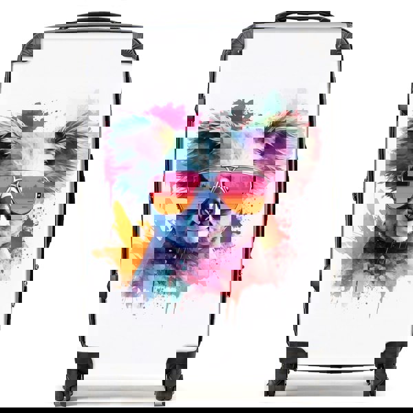 Warren Reed Colourful Splashart Koala In Glasses Suitcase