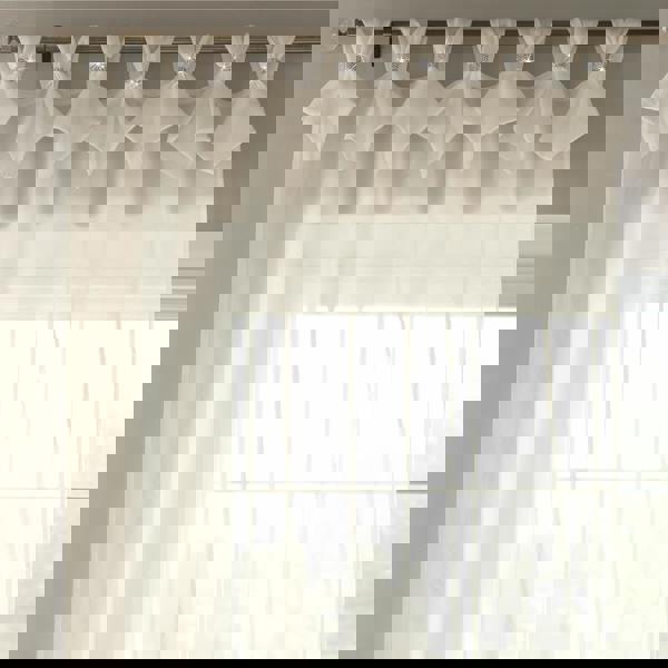 Luxury Living Linen Look Voile Tab Top Curtain Pair