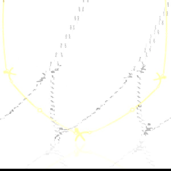 Say It With Sagittarius Necklace with CZ Stones - Yellow Gold Plated